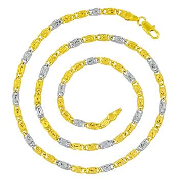 Saizen Dazzling  Gold & Silver Chain For Men/Boys/Boyfriend/Husband & Unisex 1