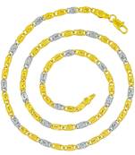 Saizen Dazzling  Gold & Silver Chain For Men/Boys/Boyfriend/Husband & Unisex