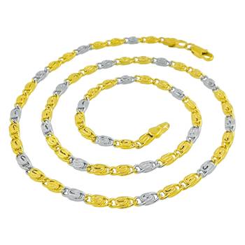 Saizen Dazzling  Gold & Silver Chain For Men/Boys/Boyfriend/Husband & Unisex 2