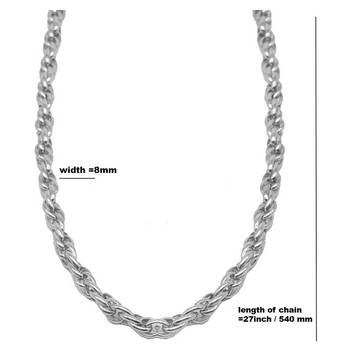 Saizen Dazzling  Silver Chain For Men/Boys/Boyfriend/Husband & Unisex 2