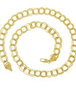 Saizen Ch188 Designer Yellow Gold Double Wheat Chain With Smooth Finish Gold-Plated Plated Stainless Steel Chain