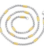 Saizen Ch191 Classic Dual Tone Anchor Chain With Smooth Finish Gold-Plated Plated Stainless Steel Chain