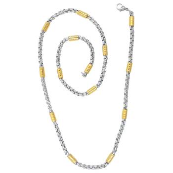 Saizen Ch191 Classic Dual Tone Anchor Chain With Smooth Finish Gold-Plated Plated Stainless Steel Chain 2