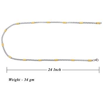 Saizen Ch191 Classic Dual Tone Anchor Chain With Smooth Finish Gold-Plated Plated Stainless Steel Chain 4