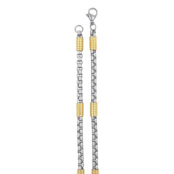 Saizen Ch191 Classic Dual Tone Anchor Chain With Smooth Finish Gold-Plated Plated Stainless Steel Chain 5
