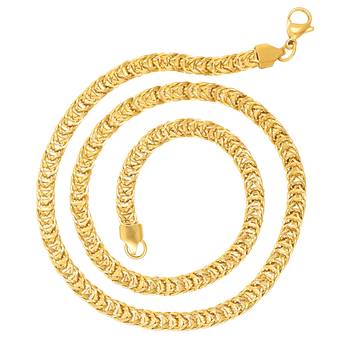 Saizen Ch214 Cool Yellow Gold Plated Chain For Men, Boyfriend & Husband Gold-Plated Plated Stainless Steel Chain 1