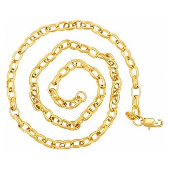 Saizen Ch216 Linking Yellow Gold Chain For Men, Boyfriend & Husband Gold-Plated Plated Stainless Steel Chain 1