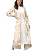 Off White women's Straight Cotton Kurta