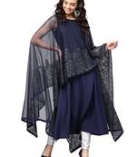 Women's A-Line, Double Layerd Crepe Kurta