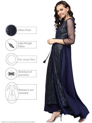 Women's Flared Crepe Kurta 2