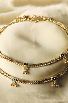 Gold anklets