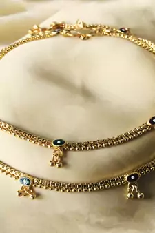 Gold anklets
