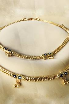 Gold anklets