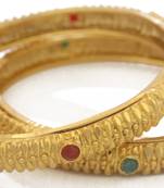 One gram gold stone bangles #253
