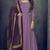 Purple embroidered georgette semi stitched salwar with dupatta