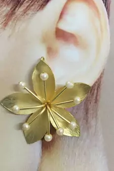Gold earrings