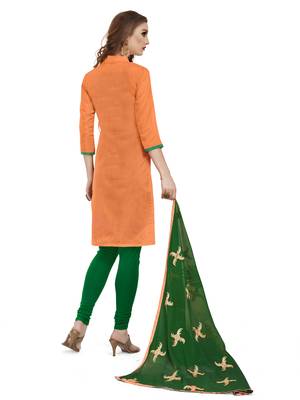 Orange Woven  Salwar With Dupatta 3