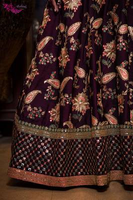 Glowing Purple Embroidered Designer Lehenga Choli For Wedding 2