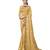 Beige embroidered chiffon saree with blouse