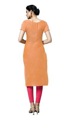 Peach Embroidered Cotton Salwar With Dupatta 3