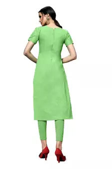 Green Embroidered Cotton Salwar With Dupatta