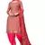 Peach Embroidered Cotton Salwar With Dupatta