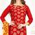 Red woven banarasi unstitched salwar with dupatta