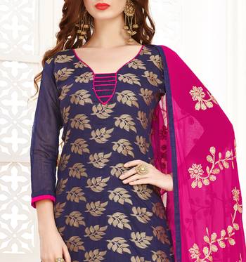 Navy-blue jacquard banarasi salwar 2