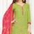 Green woven banarasi unstitched salwar with dupatta