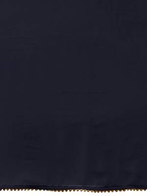 Navy Blue Georgette Woven Anarkali Suit Set 5