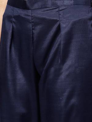 Navy Blue Georgette Woven Anarkali Suit Set 6