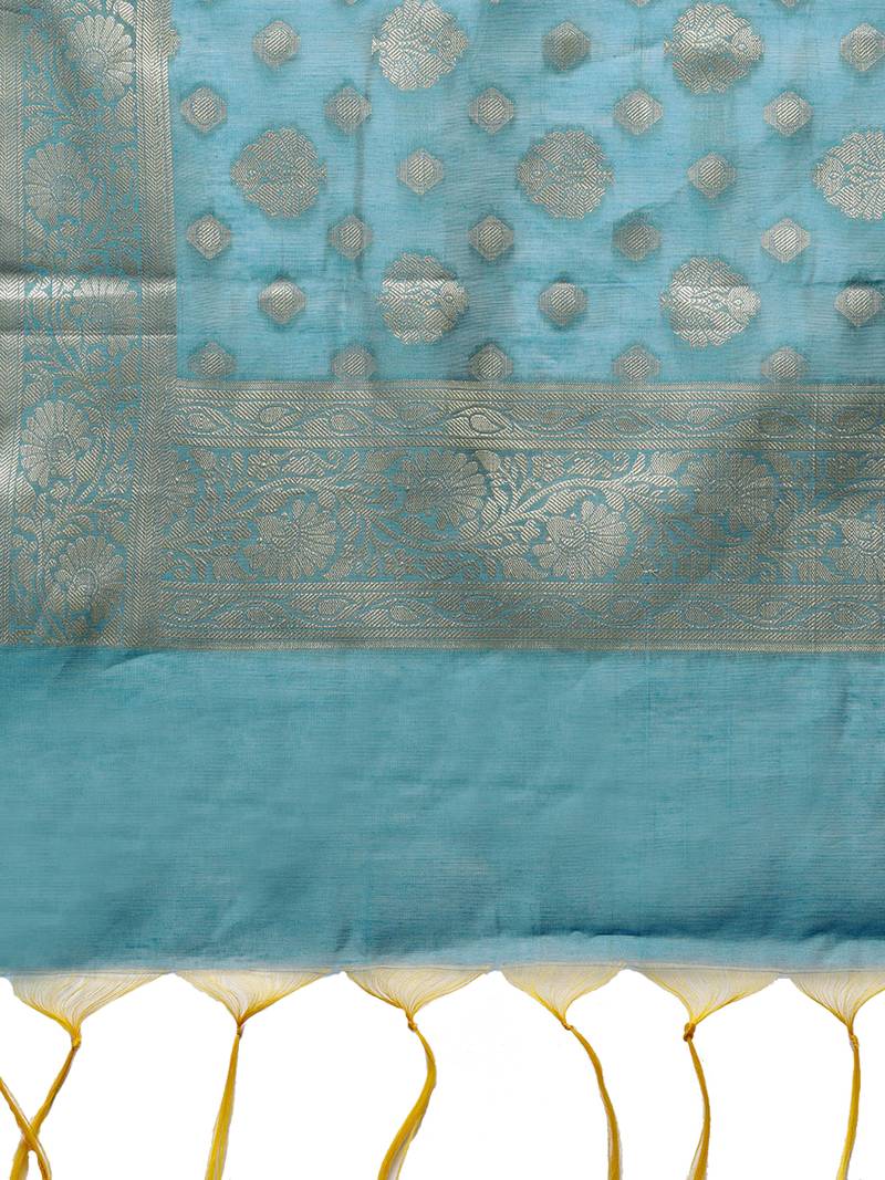 Mustard Art Silk Embroidered Anarkali Suit Set