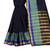 Black plain cotton silk saree with blouse