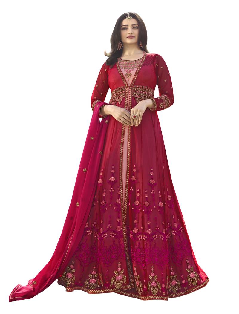 Peach embroidered net salwar - YOYO Fashion - 2910973 Peach embroidered net salwar - YOYO Fashion - 2910973