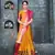 Yellow woven art silk saree with blouse