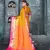 Yellow woven art silk saree with blouse