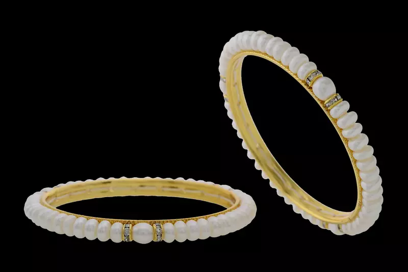 NATURAL FRESH WATER PEARLS BANGLES