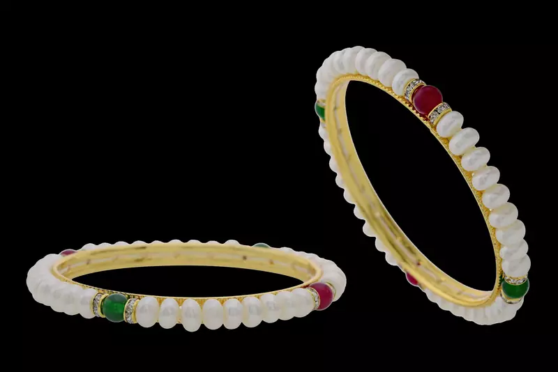 NATURAL FRESH WATER PEARLS BANGLES