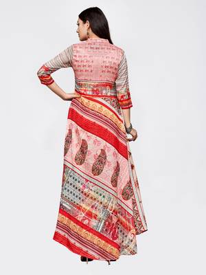 Multicolor printed silk kurti 2