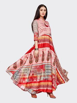 Multicolor printed silk kurti 3