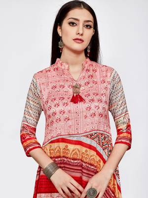 Multicolor printed silk kurti 4