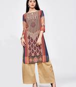 Multicolor printed georgette kurti