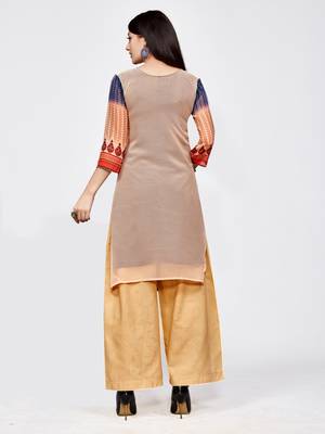 Multicolor printed georgette kurti 2