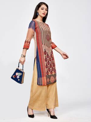 Multicolor printed georgette kurti 3