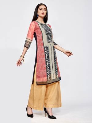 Multicolor printed georgette kurti 3