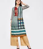 Multicolor printed silk kurti