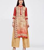 Multicolor printed silk kurti