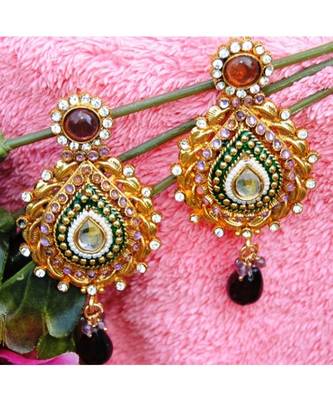Traditional Polki Dangler Earrings 1