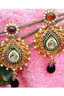 Traditional Polki Dangler Earrings