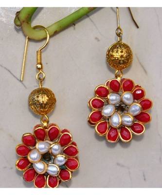 Red Pacchi Dangler Earrings 1